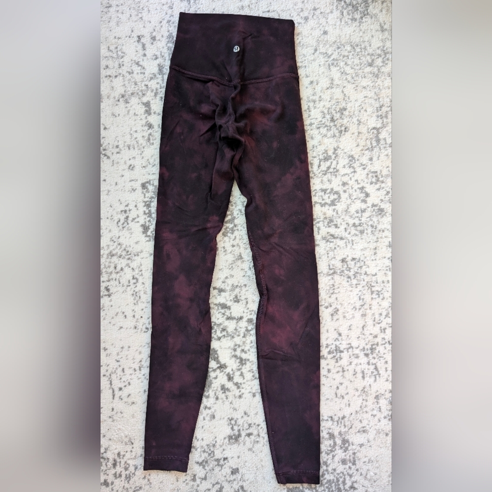 lululemon Align™ High-Rise Pant 28", Diamond Dye Cassis Black, Size 0 - Picture 4 of 6